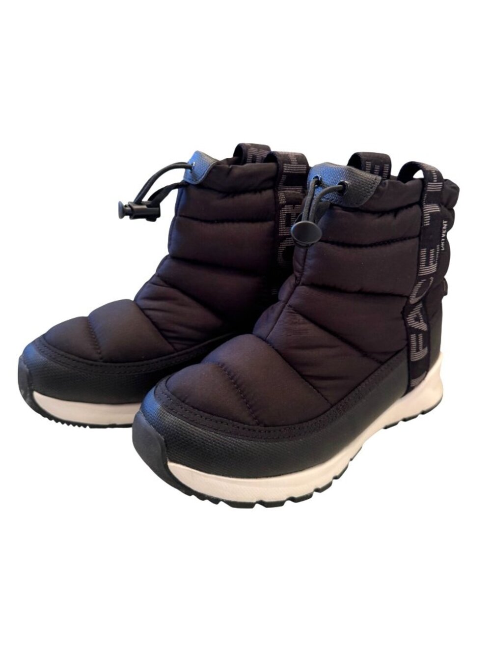 North Face Youth Kids Size 1 EU32 ThermoBall Pull-On Waterproof Black Boots NWOB